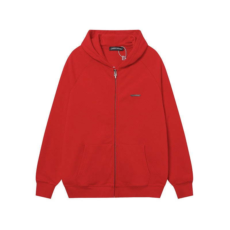 Chrome Hearts Triple Cross Script Sleeve Zip Up Hoodie 7019