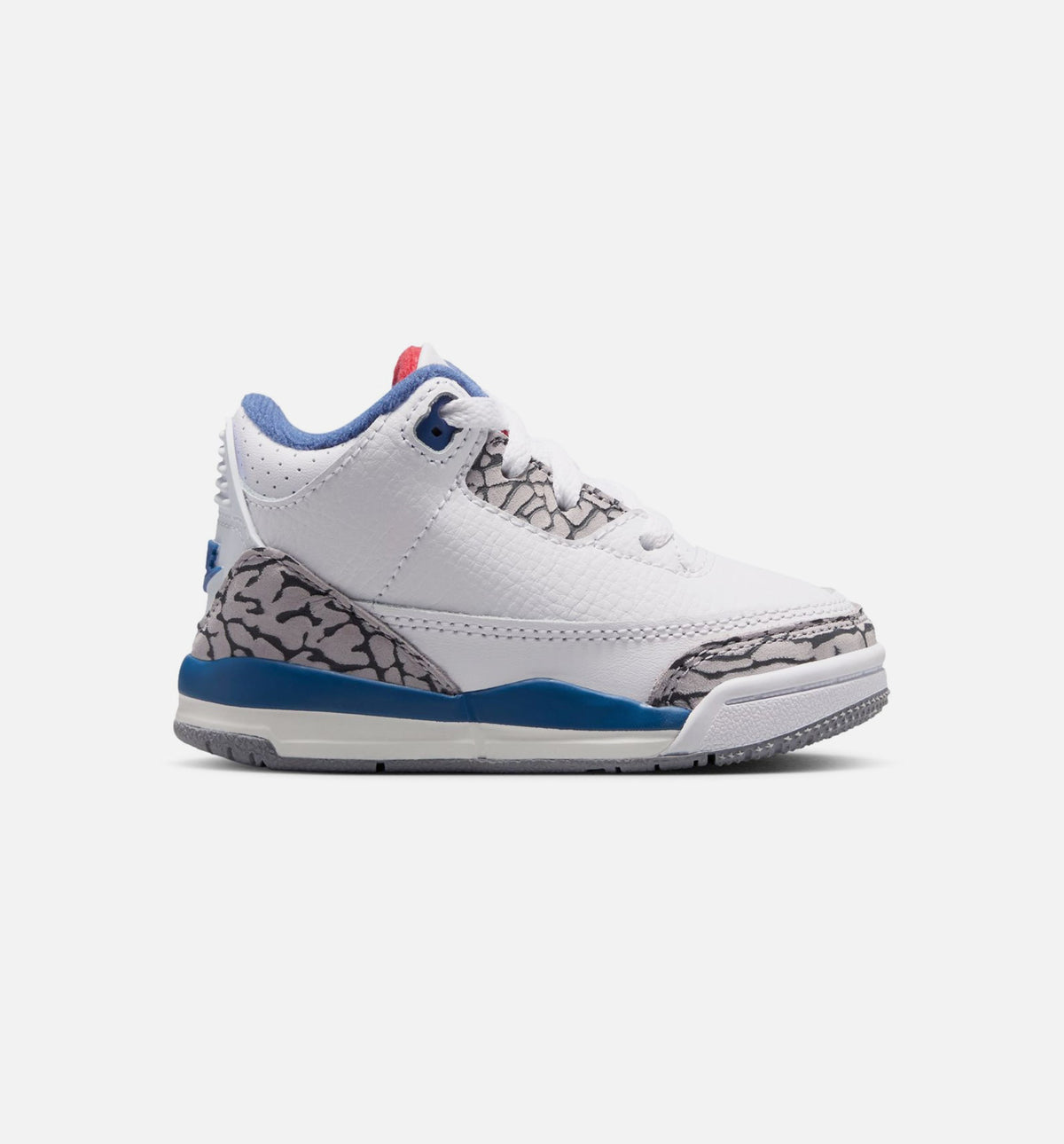 Air Jordan 3 Retro OG True Blue Infant & Toddler Lifestyle Shoe - White/Fire Red/True Blue