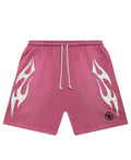 Hellstar Flame Shorts Pink