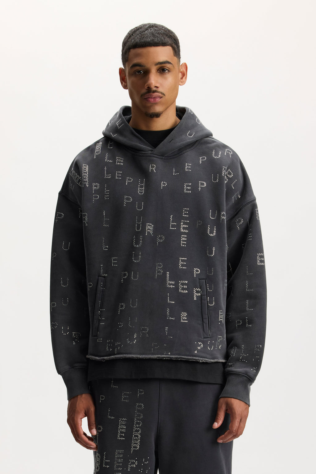 Studded Sequin Hoodie