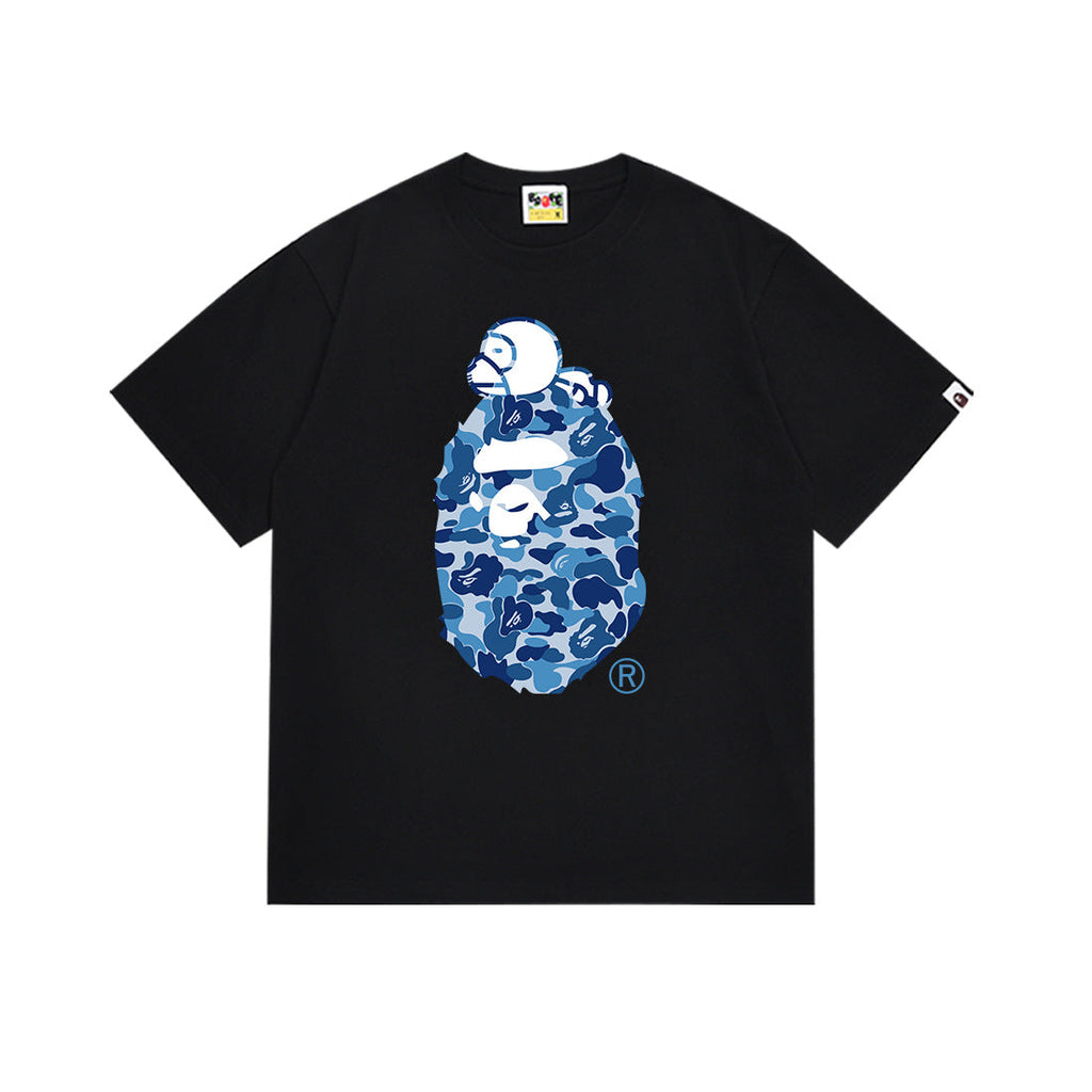 Bape Camo Ape Head Graphic Oversized Tee Streetwear Unisex