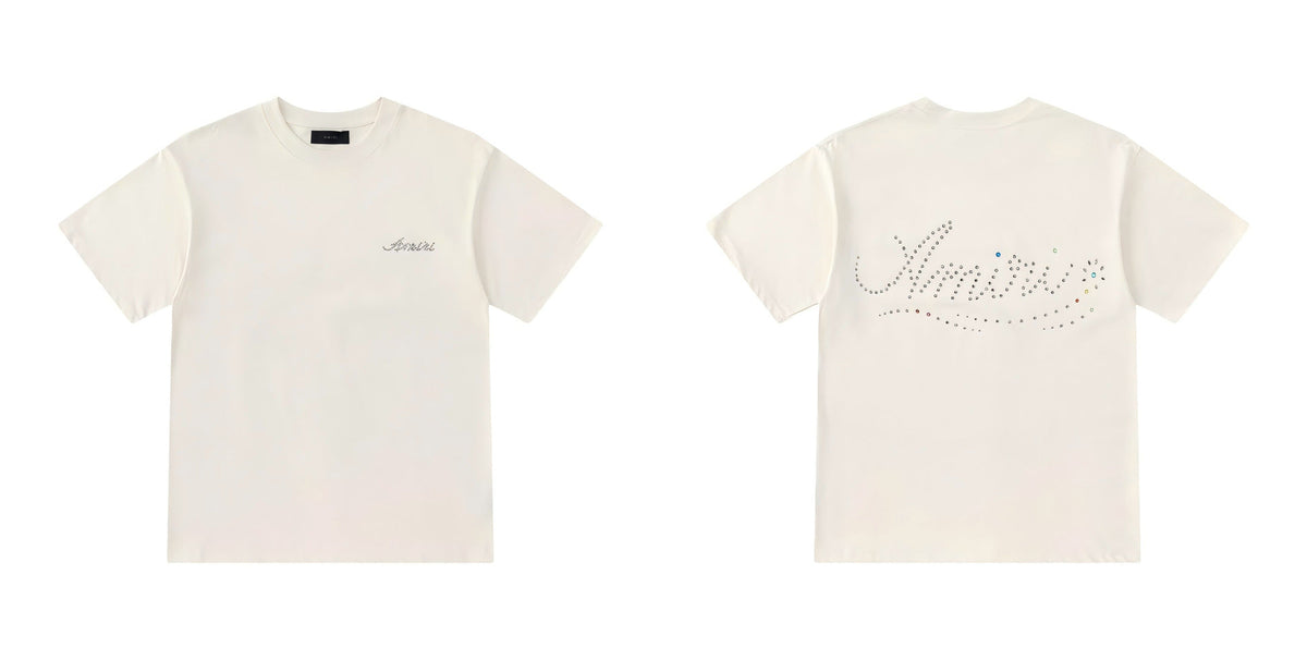 Amiri Club Letter Graphic Crew Neck T-Shirt Unisex