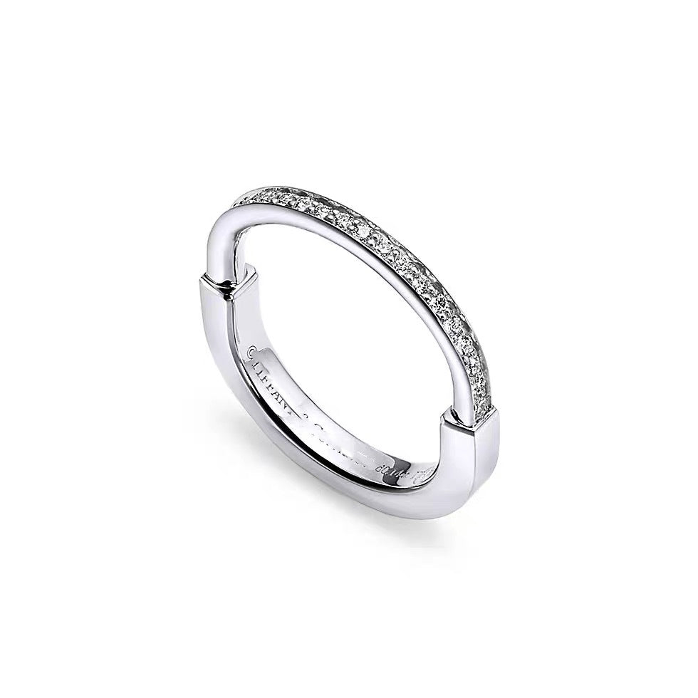 Tiffany Style Lock 18K Gold-Plated Ring