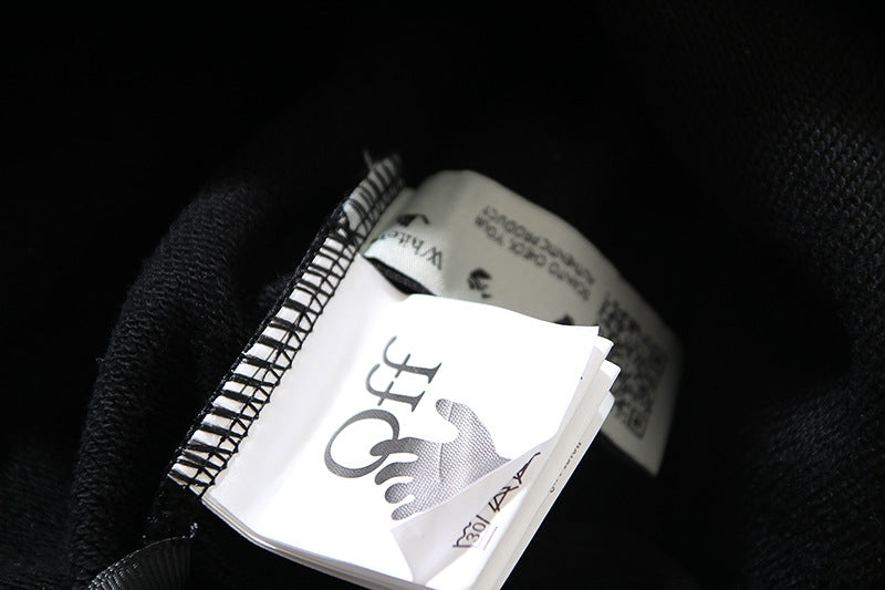 OFF WHITE Essential Hoodie – Black & White