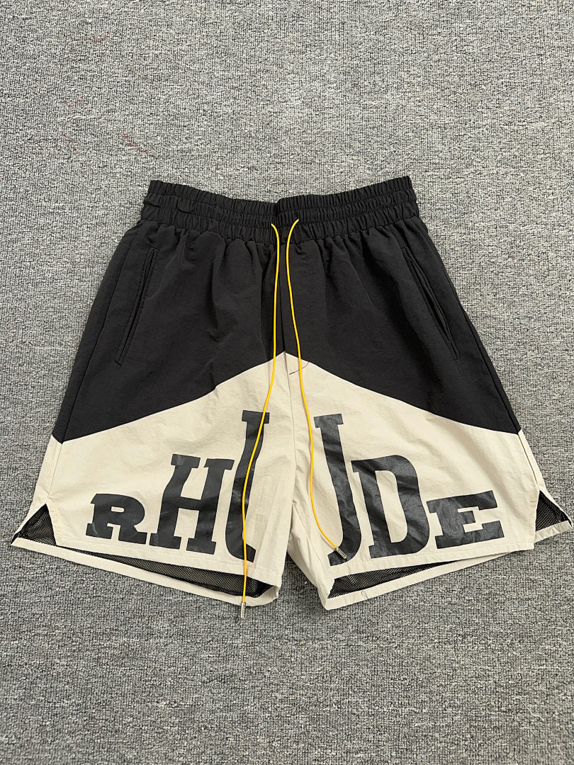 Rhude Two‑Tone Color Block Nylon Shorts
