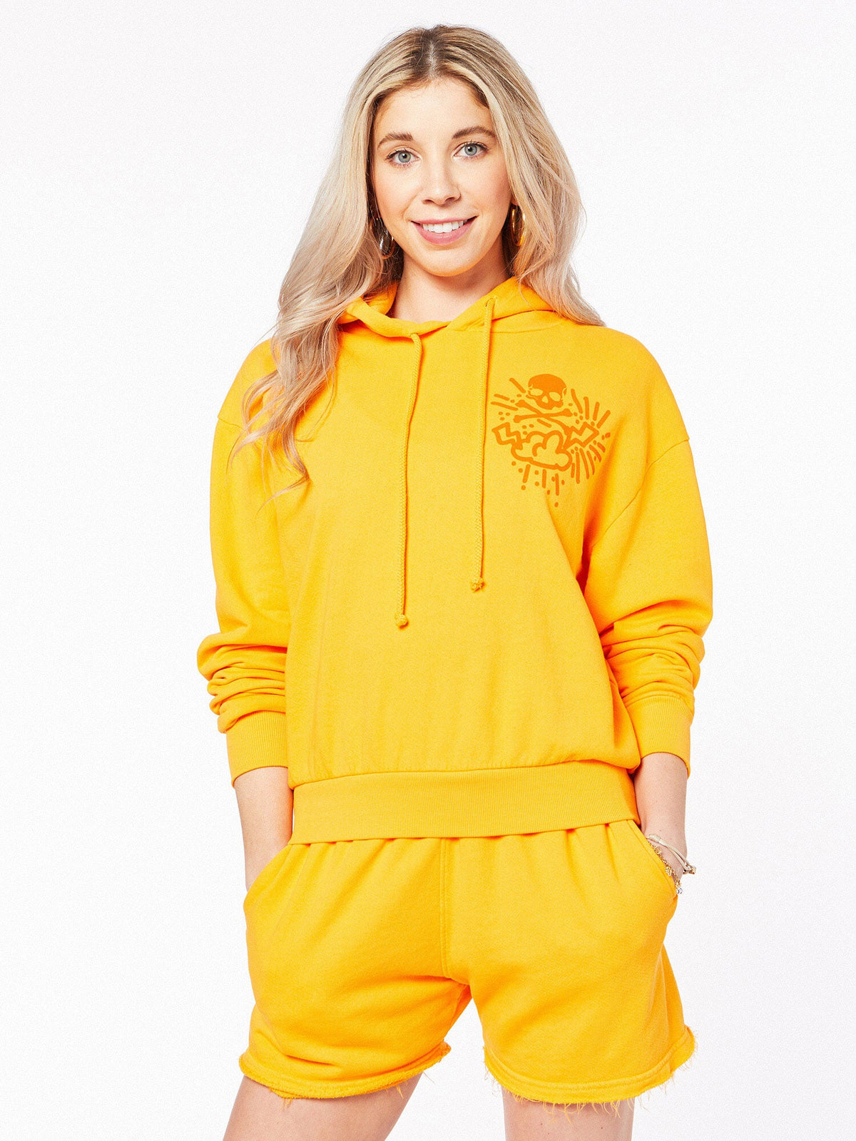 HOODED LAURA CROP SWEATSHIRT