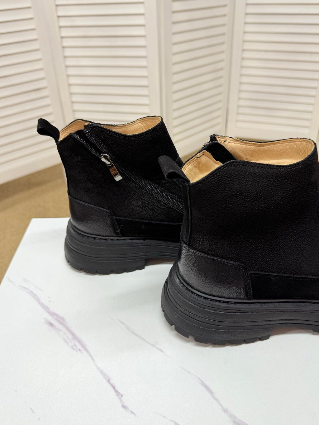UGG Black Pull-On Leather Chelsea Boots