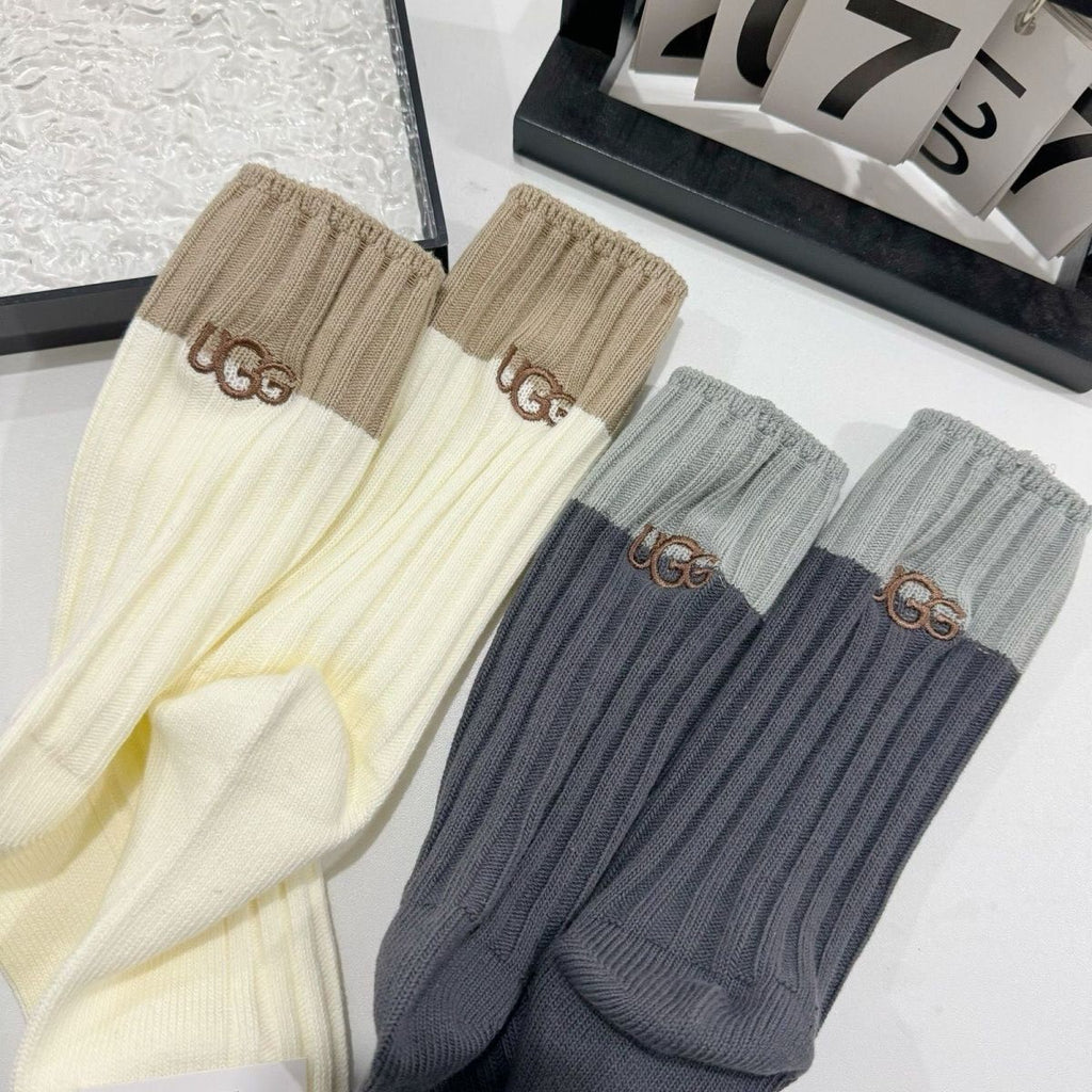 UGG Cotton Ribbed Crew Sock Set