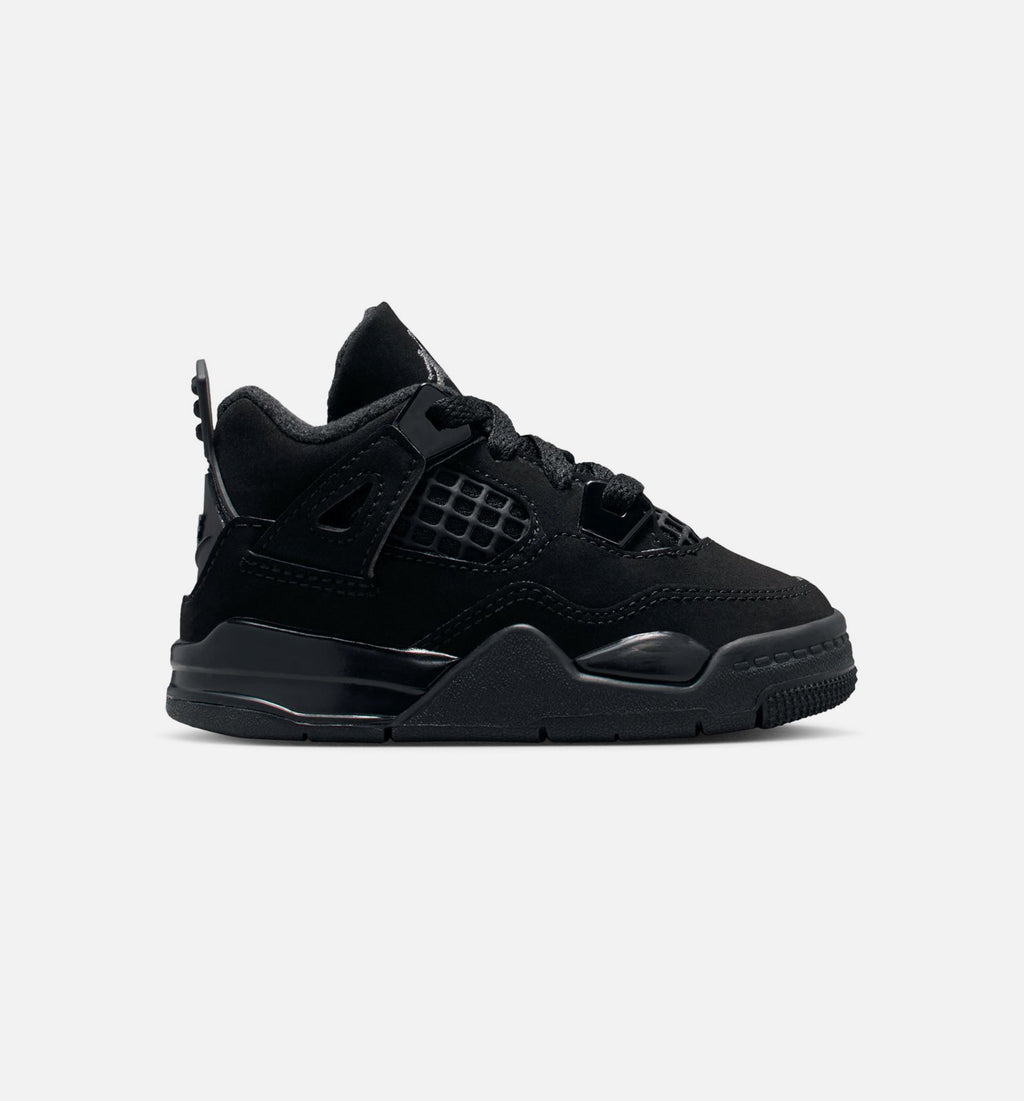 Air Jordan 4 Retro Black Cat | Infant/Toddler Lifestyle Shoe | Black/Dark Graphite