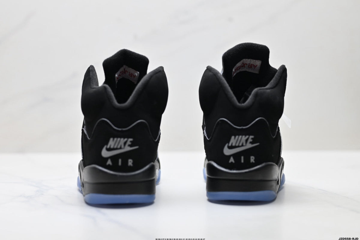 Air Jordan 5 Retro Black Fire Red White Sneakers