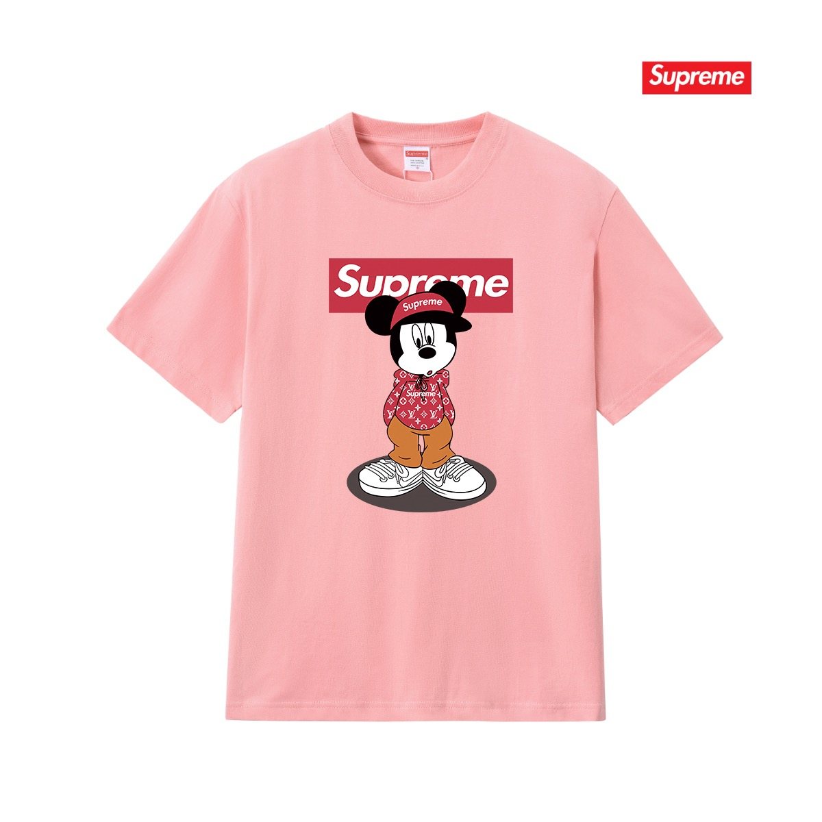 Supreme Mickey-Style Character Graphic T-Shirt