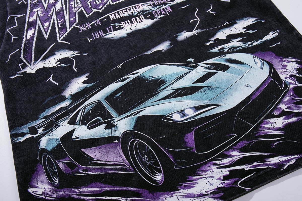 MAJESTIK Washed Rhinestone Graphic T-Shirt