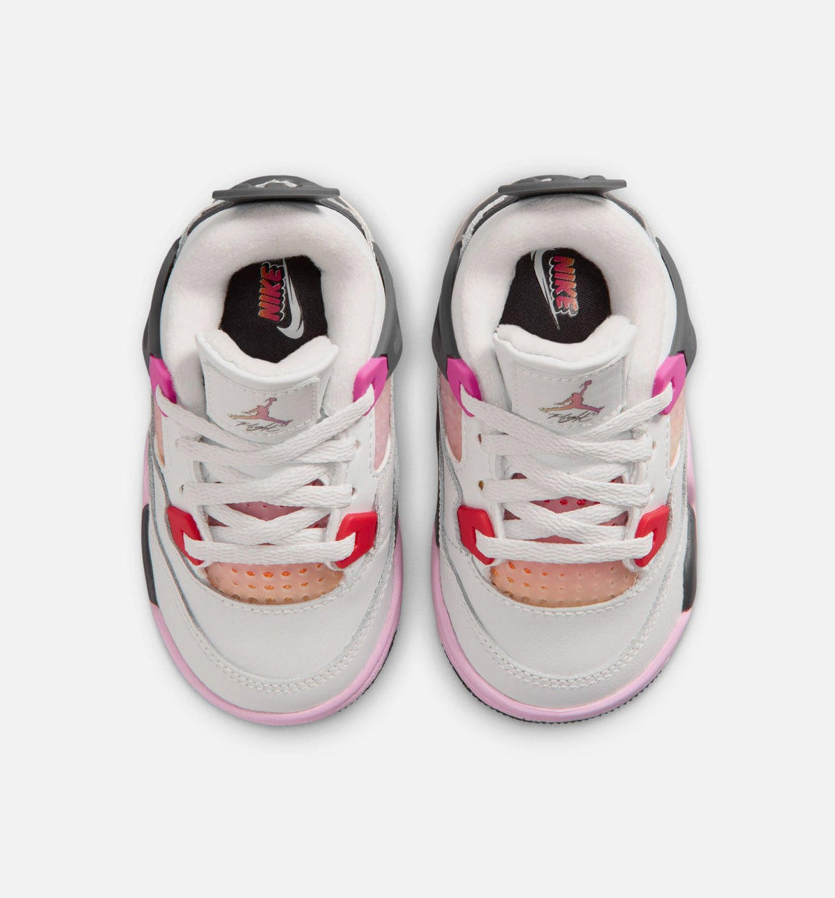 Air Jordan 4 Retro Comic Infant Toddler Lifestyle Shoe - Off White/Fire Pink/Anthracite