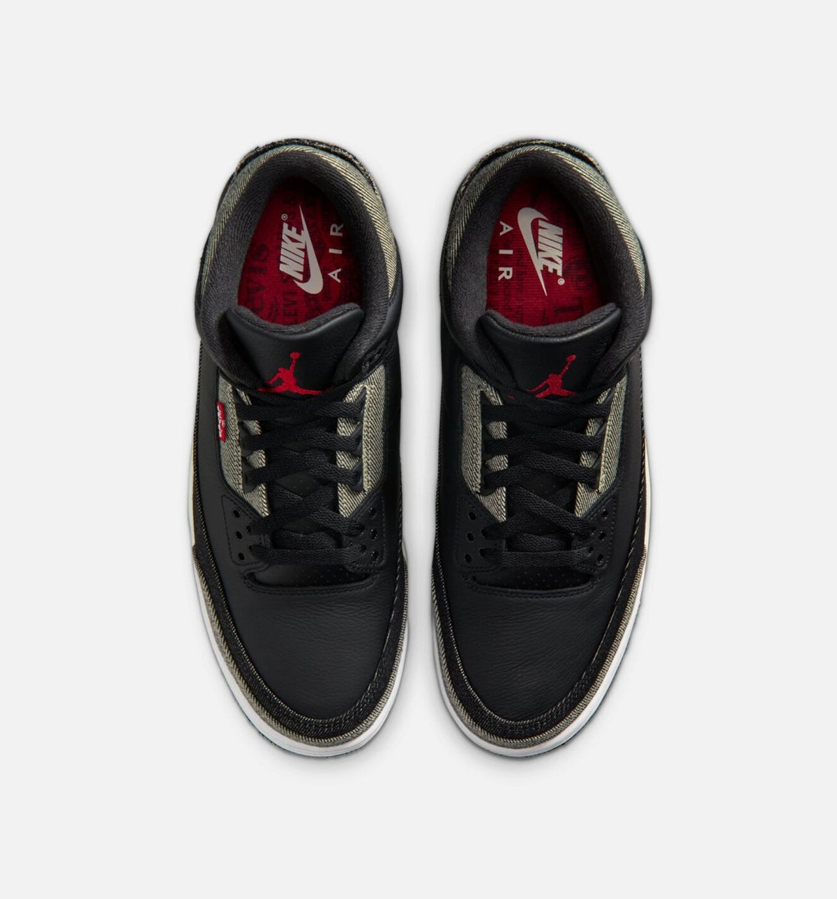Air Jordan 3 x Levi's Men's Sneakers - Denim / Black / Gym Red