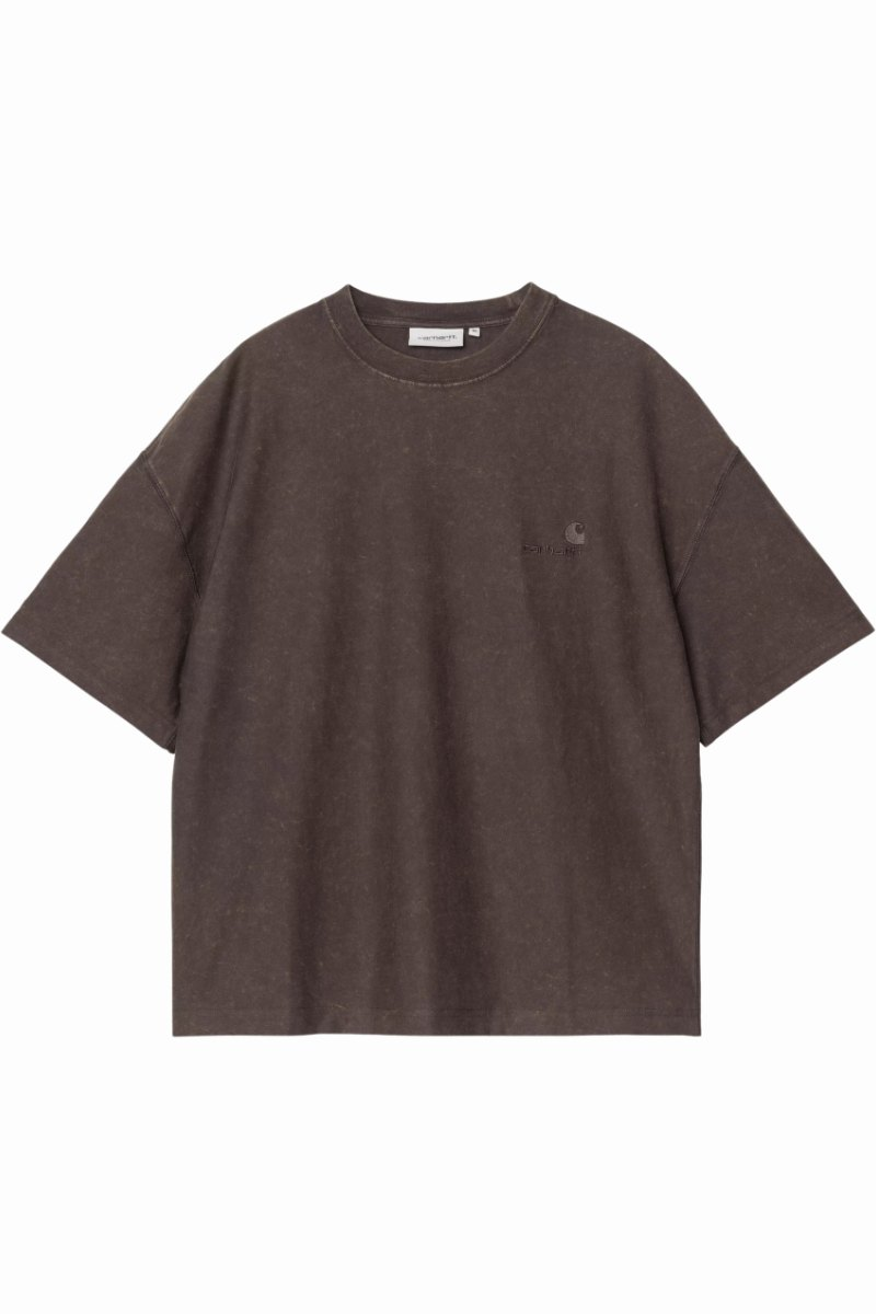 CARHARTT WIP LAMBERT T-SHIRT Tobacco Moon Wash