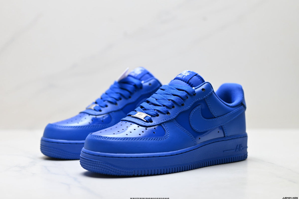 Nike Air Force 1 Low Royal Blue Tonal Unisex Sneakers Style 01