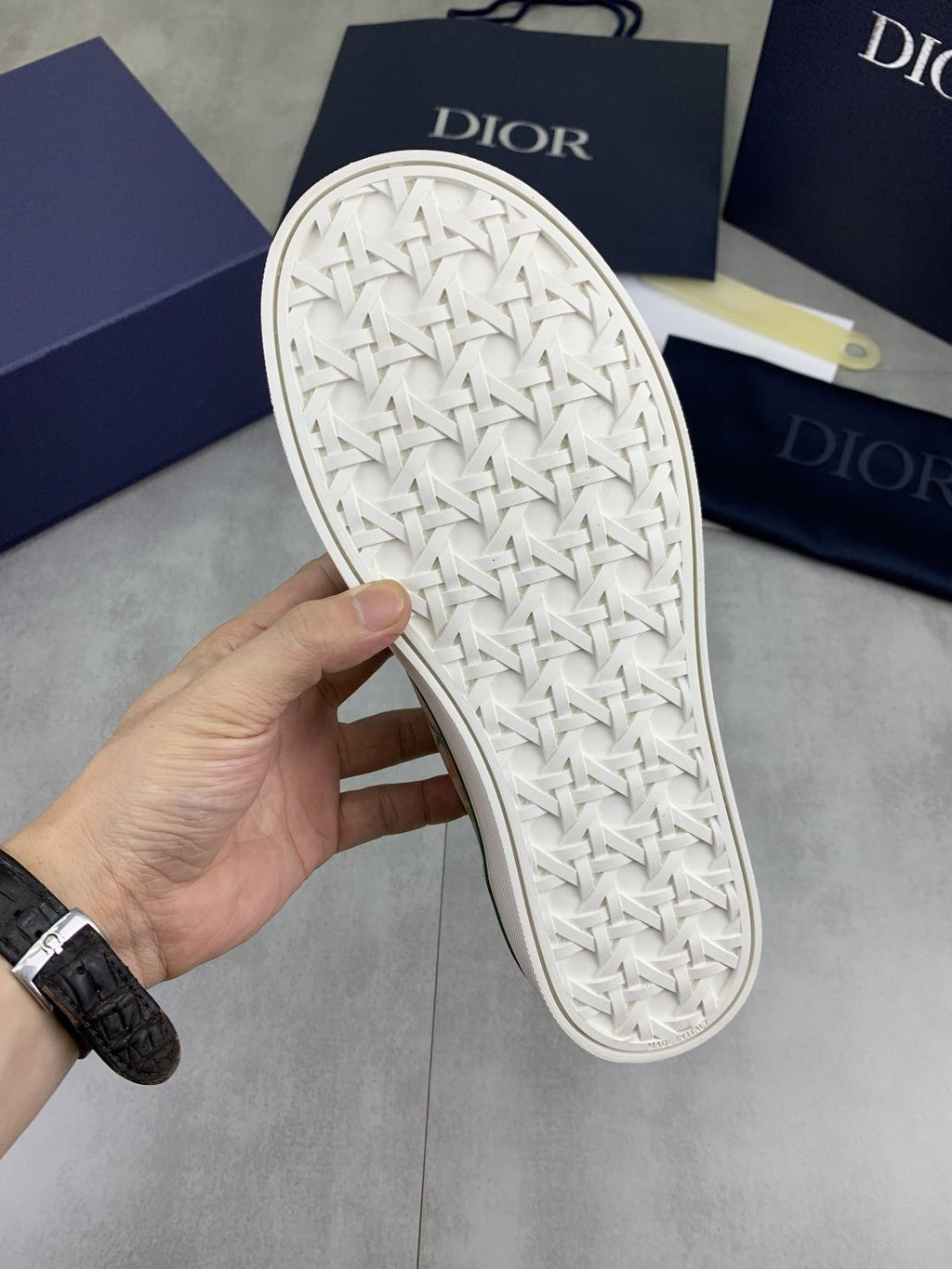 Dior Multicolor Canvas Slip-On Shoes