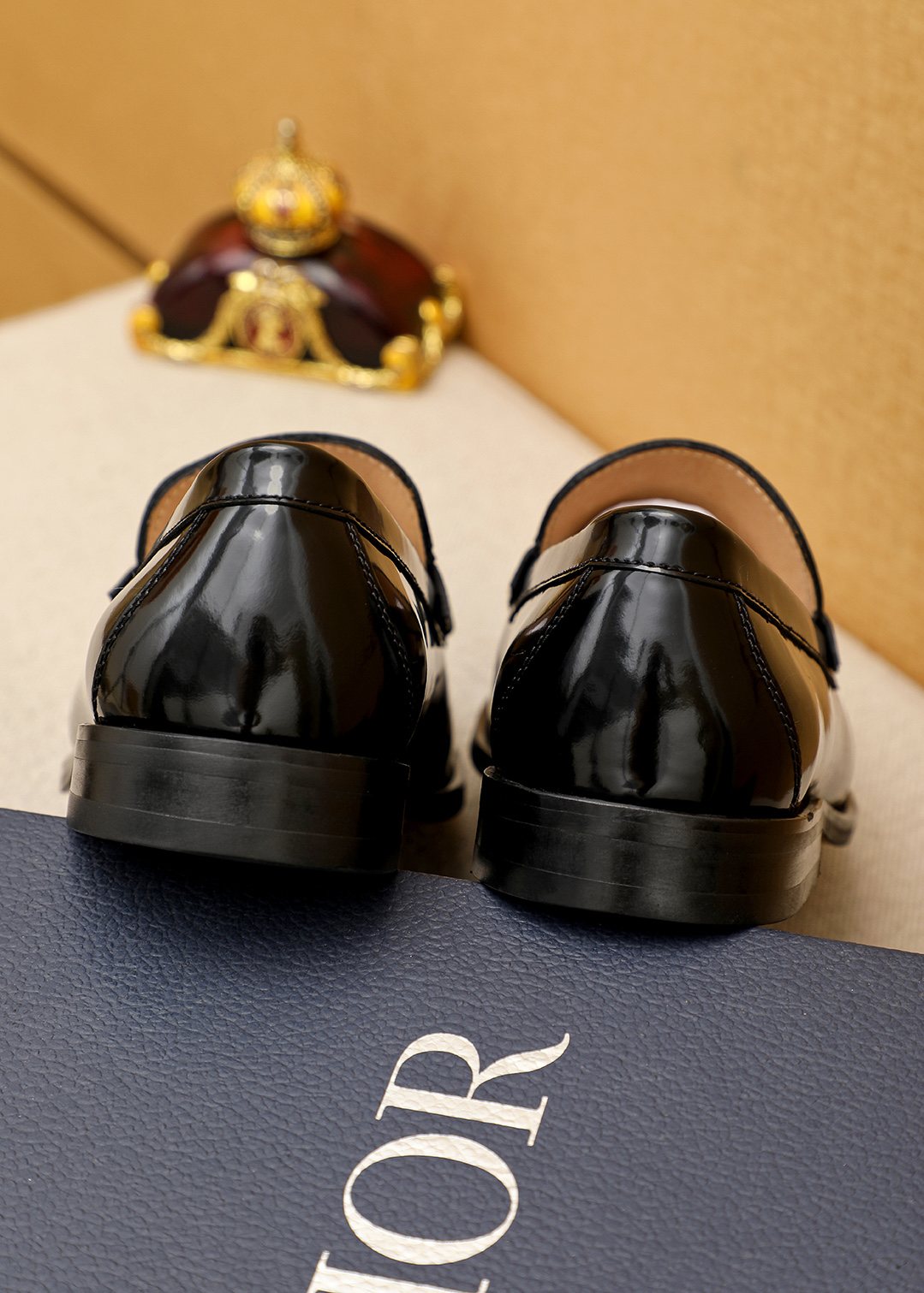 Dior Black Leather Loafers