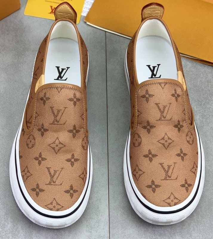 Louis Vuitton Tan Monogram Slip-On Shoes