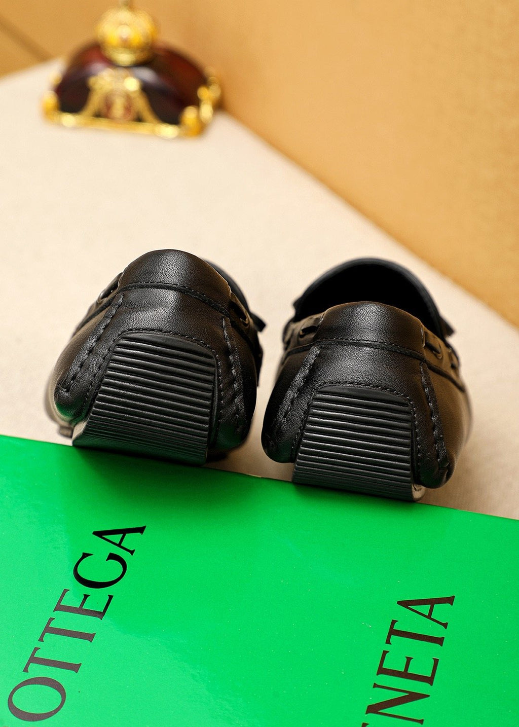 Bottega Veneta Black Woven Slip-On Loafers