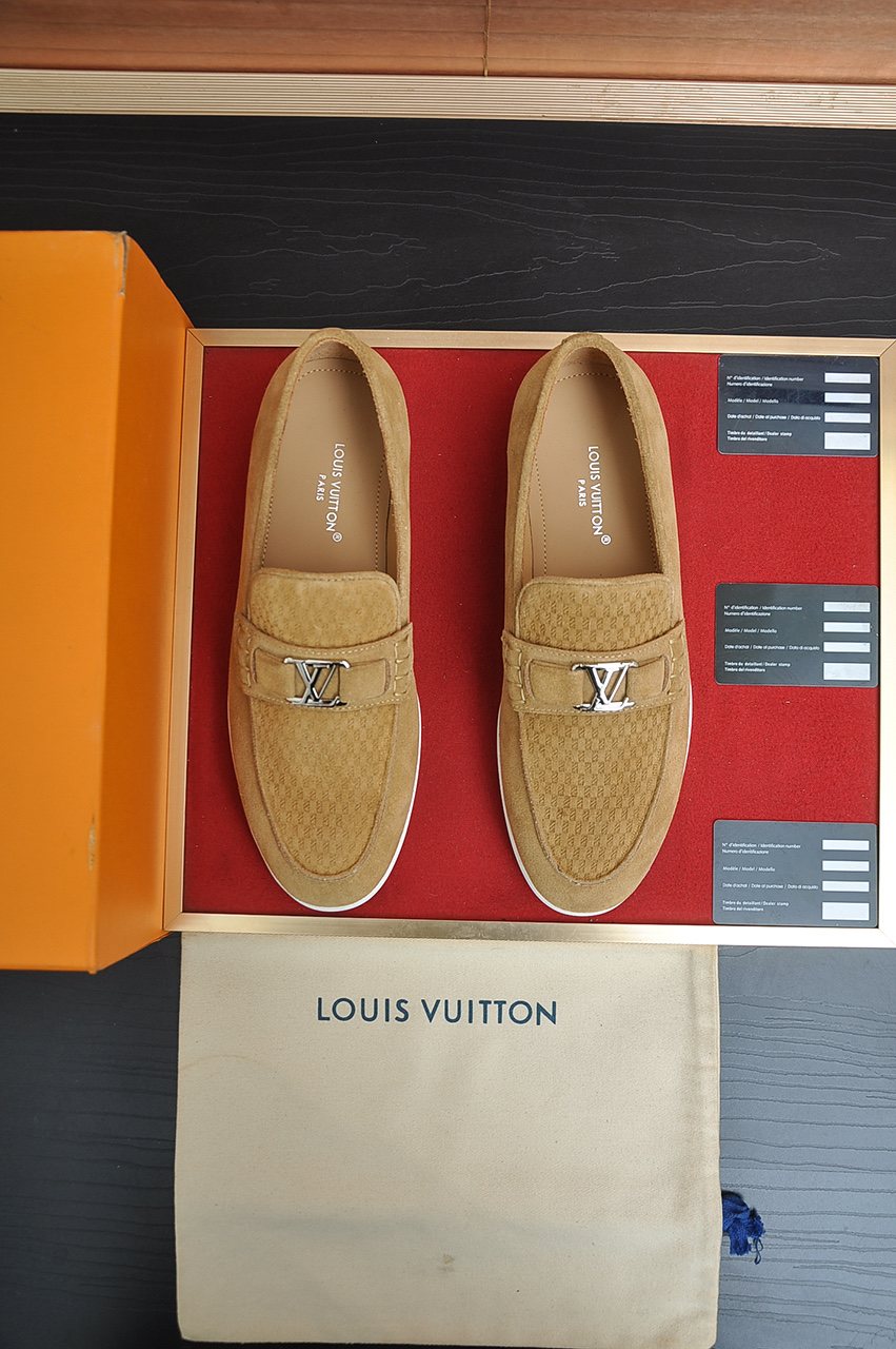 Louis Vuitton Tan Buckle Loafers