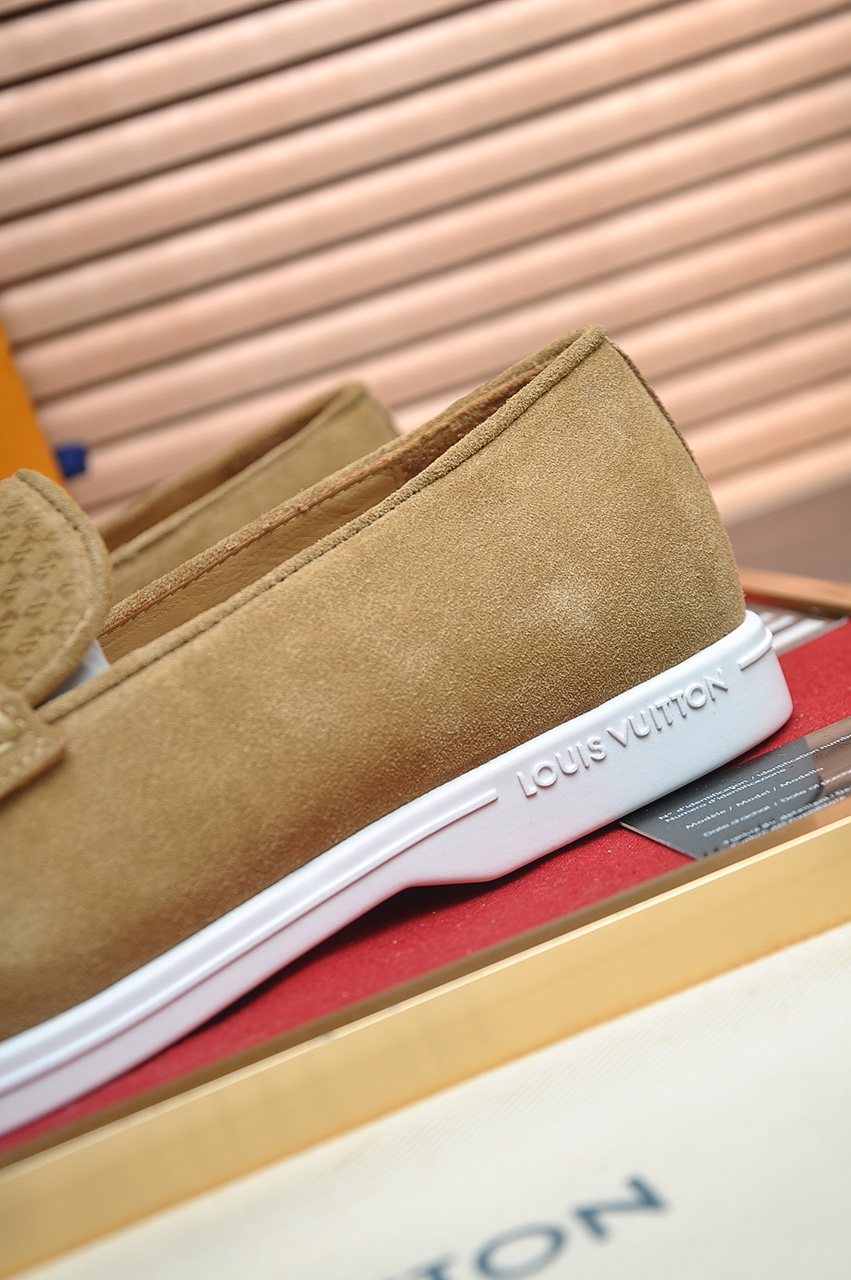 Louis Vuitton Tan Buckle Loafers