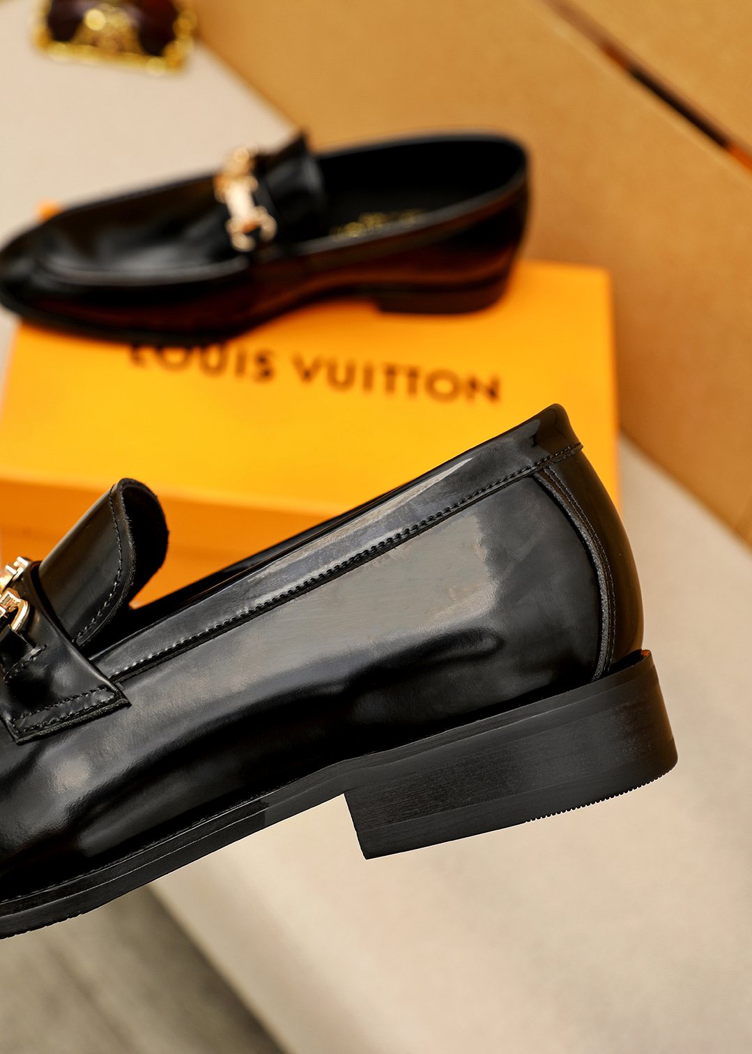 Louis Vuitton Black Buckle Loafers - Silver-Tone Hardware