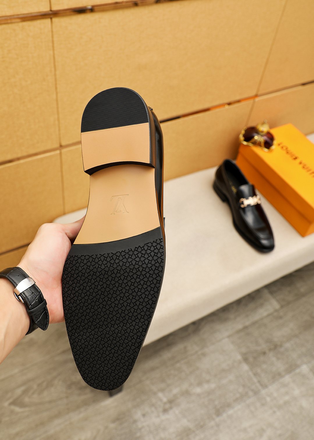 Louis Vuitton Black Buckle Loafers - Silver-Tone Hardware