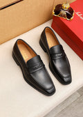 Ferragamo Leather Bit Loafers - Stacked Heel