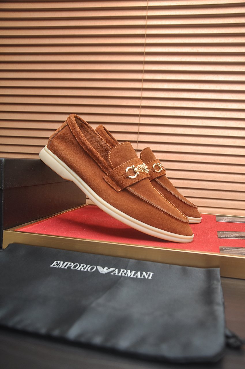 Armani Men's Horsebit Slip-On Loafers