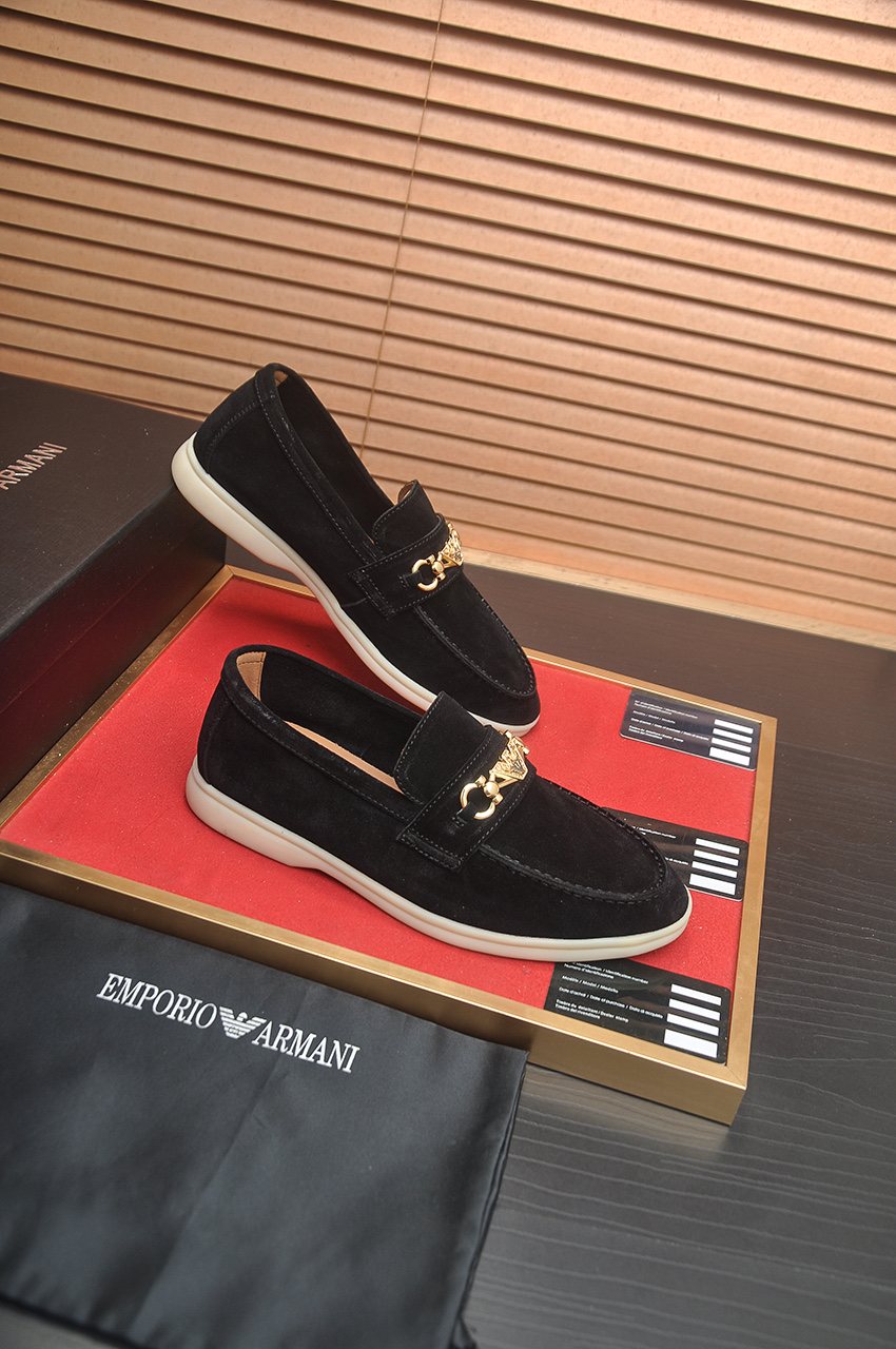 Armani Men's Horsebit Slip-On Loafers