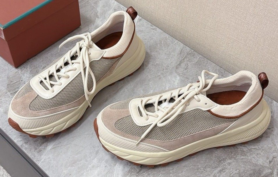 Loro Piana Paneled Low-Top Sneakers