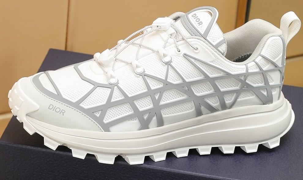 Dior B31 Runner White and Light Gray Sneakers