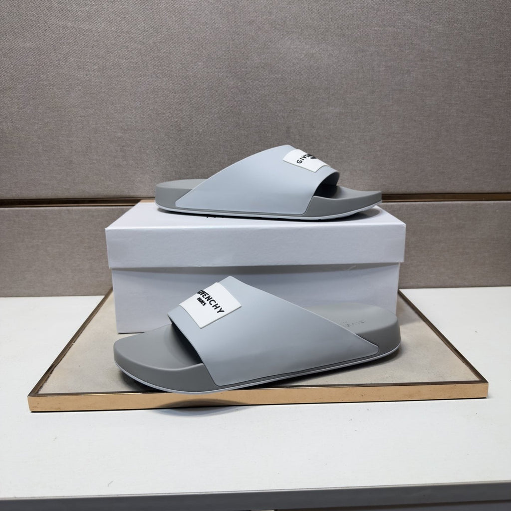 Givenchy Wordmark Patch Slide Sandals