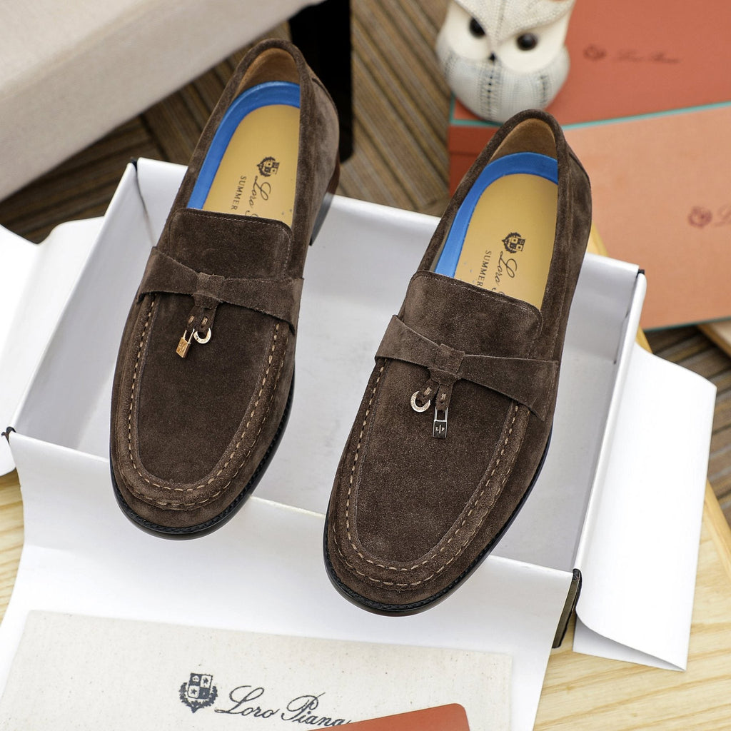 Loro Piana Textured Moccasin Loafers