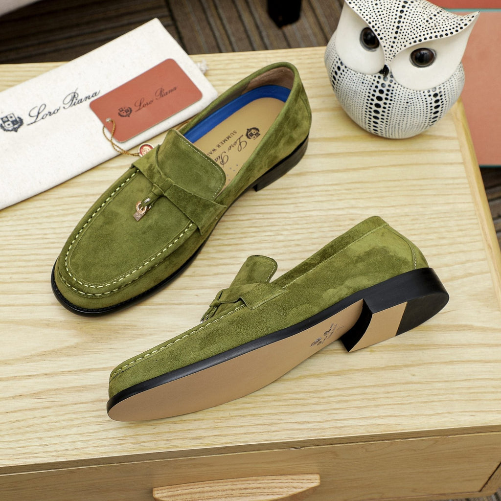 Loro Piana Textured Moccasin Loafers
