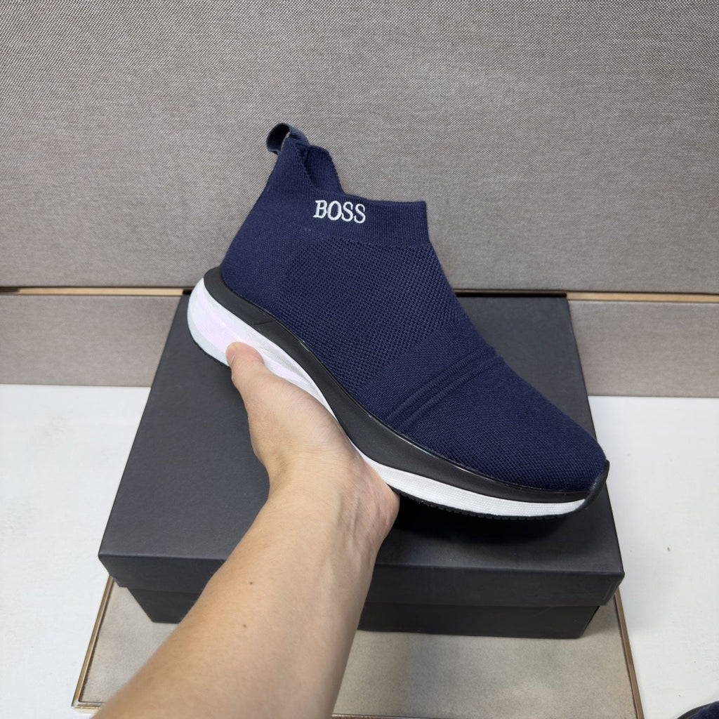 BOSS Textured Slip-On Sneakers