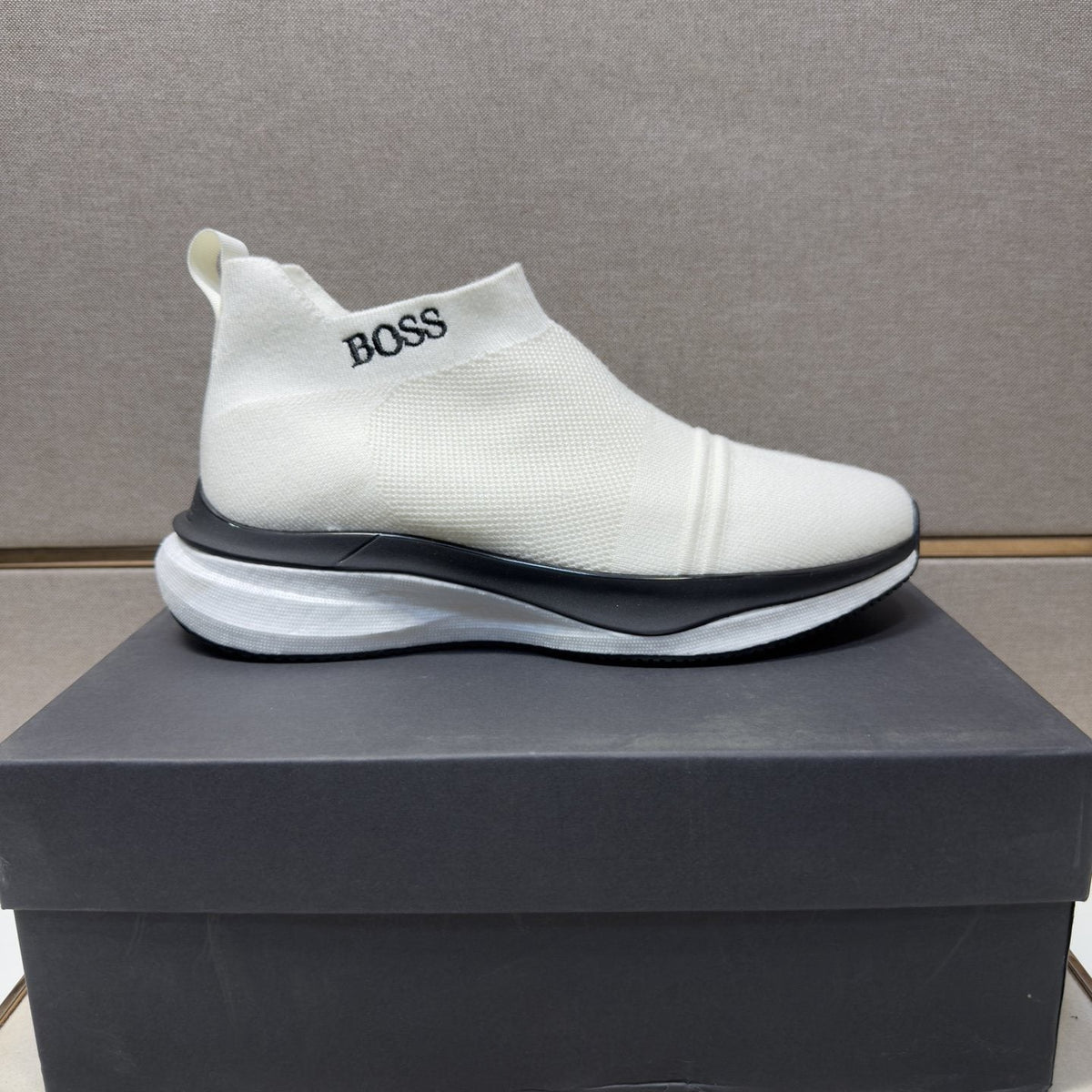 BOSS Textured Slip-On Sneakers